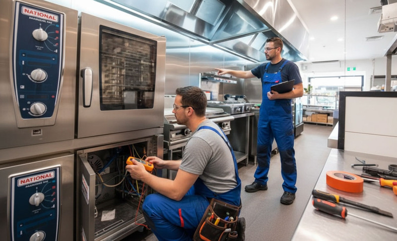 electrician-inspecting-kitchen-equipment-amped
